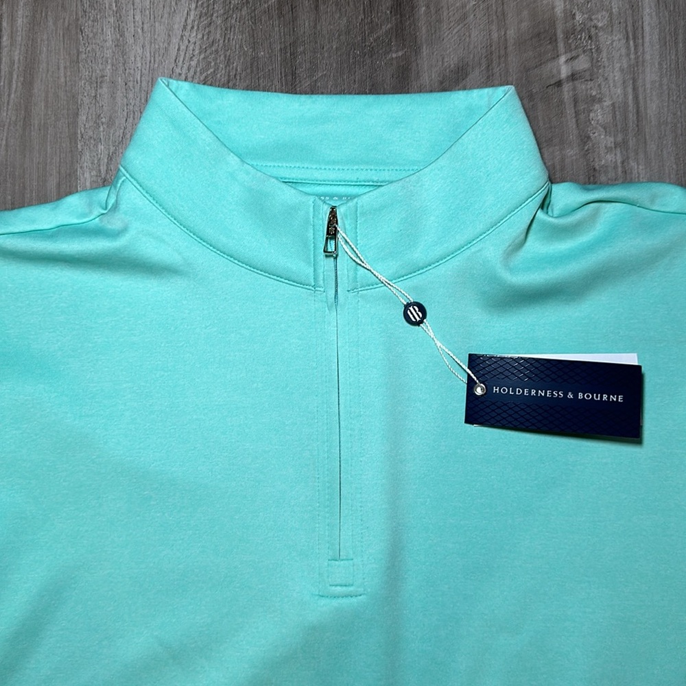 Holderness & Bourne Dry Luxe Performance Tailored Fit Quarter Zip - Large - Picture 6 of 7